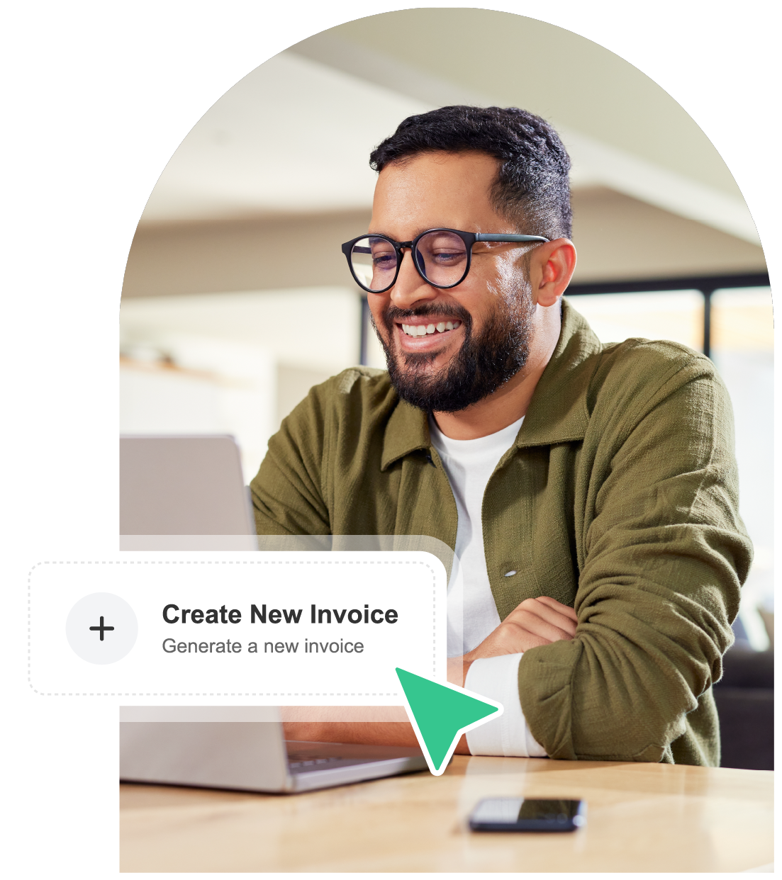 Freelancer creating invoices