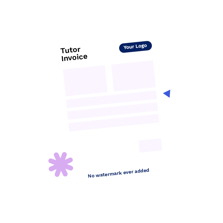 Example tutoring invoice created with BooInvoice invoice software for tutors